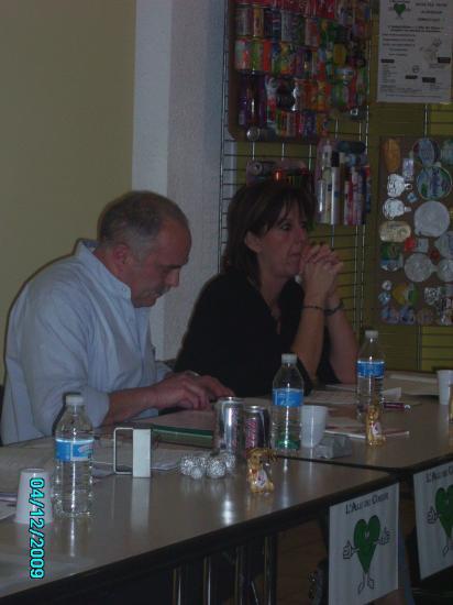 Frédéric le président et la secrétaire Isabelle